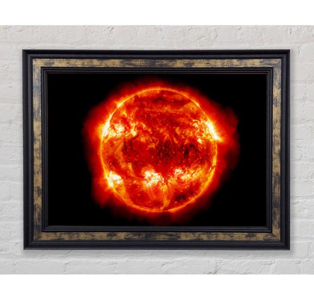 Red Sun Fire Glow - Print Bright Star Size: 42cm H x 59.7cm W x 8cm D on Productcaster.