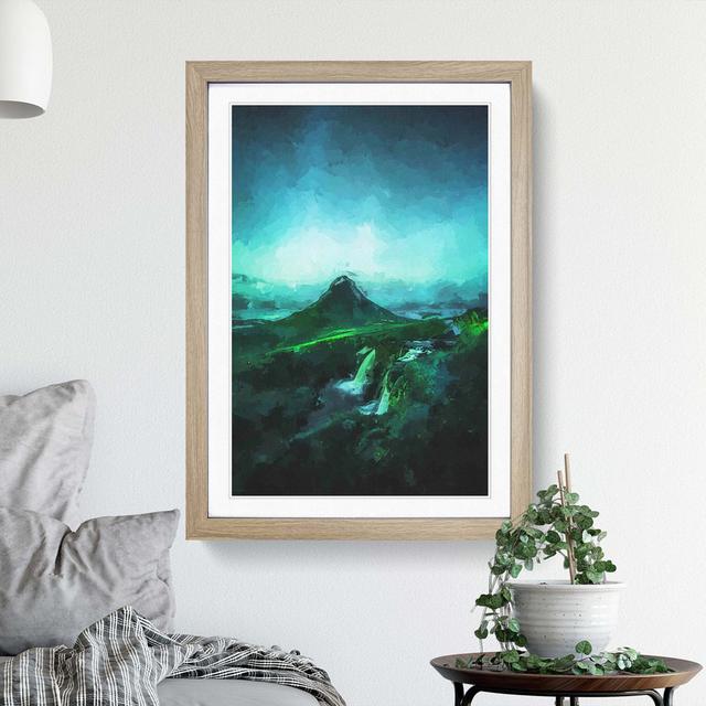 Waterfalls - Picture Frame Graphic Art Print East Urban Home Frame Option: Oak, Size: 76cm H x 50cm W x 2cm D on Productcaster.