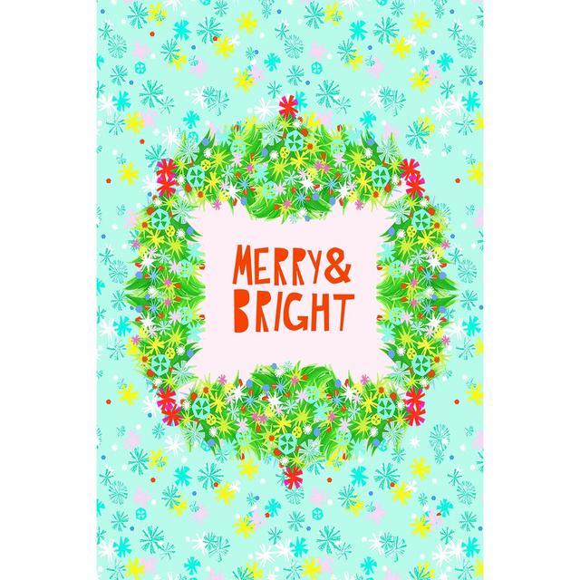 Merry and Bright II by Blanckslate - Wrapped Canvas Graphic Art Print The Seasonal Aisle Size: 91cm H x 61cm W on Productcaster.