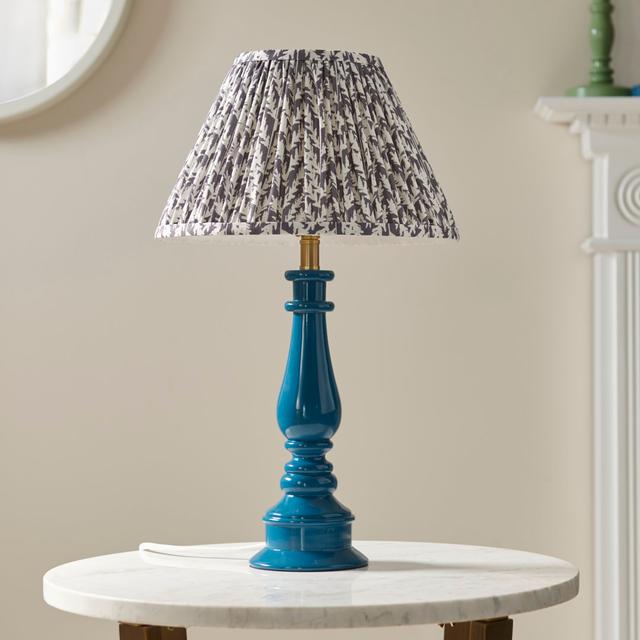 Myrtle Table Lamp Heritage Hues Shade Colour: Pearl Grey, Size: 47.5cm H x 30cm W x 30cm D on Productcaster.