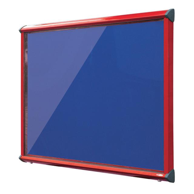 Exterior Wall Mounted Bulletin Board Symple Stuff Frame Finish: Red, Size: 75cm H x 53.7cm W, Colour: Royal Blue on Productcaster.