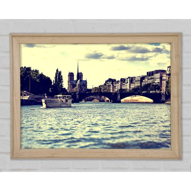 Paris On The Water - Single Picture Frame Art Prints Longshore Tides Size: 84.1cm H x 118.9cm W x 1.5cm D on Productcaster.