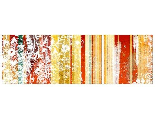 Streaky I Graphic Art Print Multi-Piece Image on Canvas East Urban Home Size: 150cm L x 50cm W, Edge: Outward corner on Productcaster.