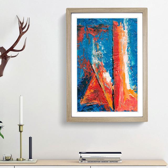 Abstract Art Painting Vol.314 by S.Johnson - Picture Frame Painting Print East Urban Home Frame Option: Oak Framed, Size: 48cm H x 36cm W x 2cm D on Productcaster.