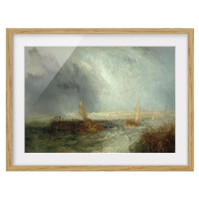 Ostende by William Turner - Picture Frame Art Print on Paper East Urban Home Frame Option: Natural oak wood, Size: 70cm H x 100cm W on Productcaster.