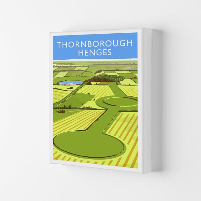 Thornborough Henges Portrait by Richard O'Neill - Print Corrigan Studio Format: Wrapped Canvas, Size: 84cm H x 59.4cm W x 4cm D on Productcaster.