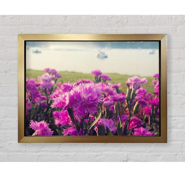 Pink Flowers In The Countryside - Print Bright Star Size: 100cm H x 141.4cm W x 3.4cm D on Productcaster.