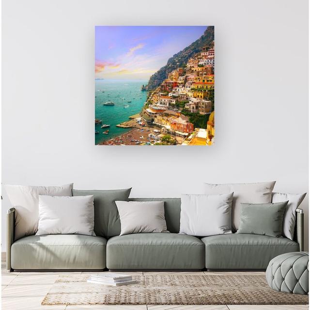 Positano, Amalfi - Wrapped Canvas Print Ebern Designs Size: 30cm H x 30cm W x 3.8cm D on Productcaster.