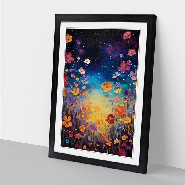 Cosmos Colour Field Marlow Home Co. Format: Black Framed, Size: 64cm H x 46cm W on Productcaster.