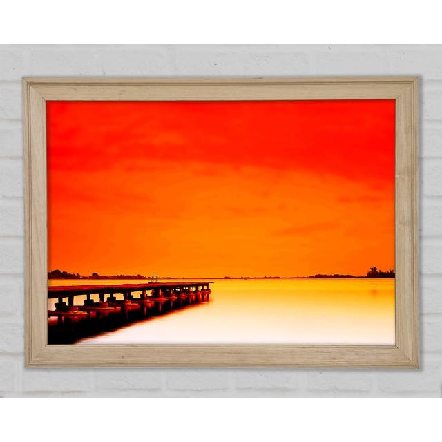 Perfect Orange Boardwalk - Single Picture Frame Art Prints Highland Dunes Size: 29.7cm H x 42cm W x 1.5cm D on Productcaster.