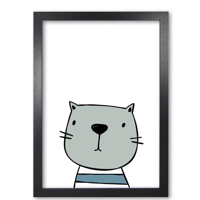 Cat - Picture Frame Painting Print on Paper East Urban Home Format: Black Grain Frame, Size: 30 cm H x 21 cm W x 5 cm D on Productcaster.