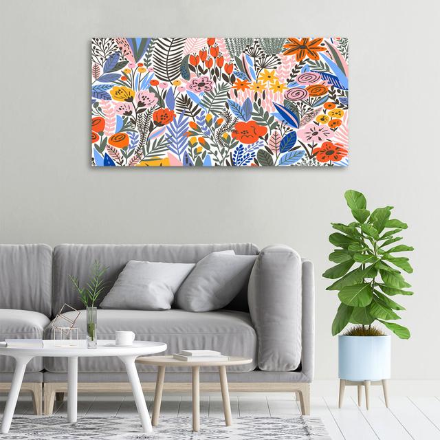 Leinwanddruck - Wandkunst - Drucke auf Leinwand - 100X50 Bildmotiv: Florales Muster ClassicLiving on Productcaster.