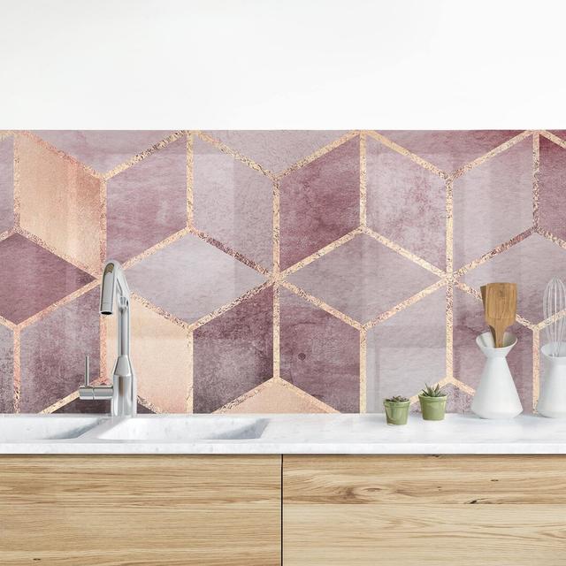 Cleave 60 x 210cm PVC Tile Ebern Designs Colour: Pink on Productcaster.