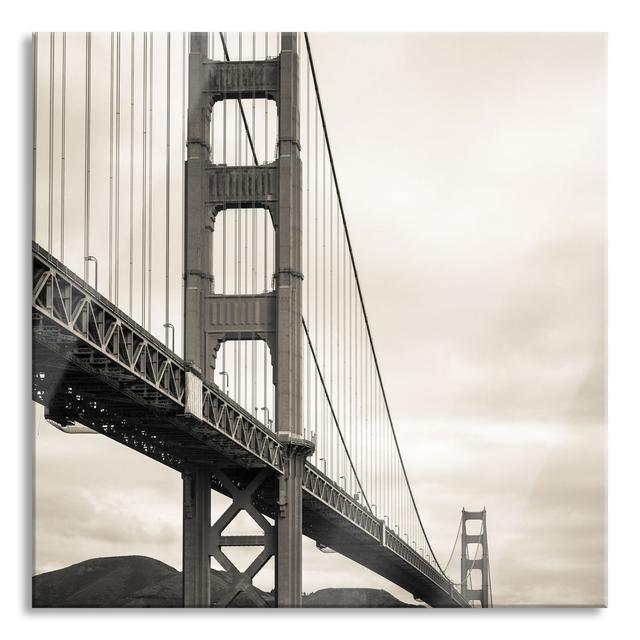 View of Bridge in San Francisco - Unframed Photograph on Glass Ebern Designs Size: 60cm H x 60cm W x 0.4cm D on Productcaster.