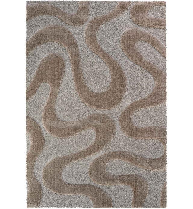 Chanique Abstract Machine Woven Brown Area Rug Metro Lane Rug Size: Rectangle 200cm x 290cm on Productcaster.