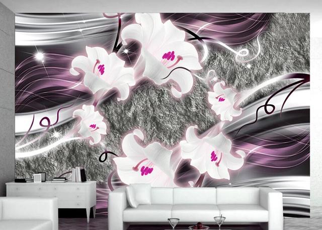 Fototapete Dance of charmed lilies 245 cm x 350 cm East Urban Home Größe: 350 cm x 245 cm on Productcaster.