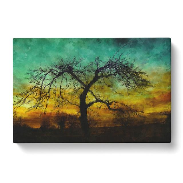 Tree at Sunset Vol.4 - Wrapped Canvas Graphic Art East Urban Home Size: 35cm H x 50cm W x 3cm D on Productcaster.