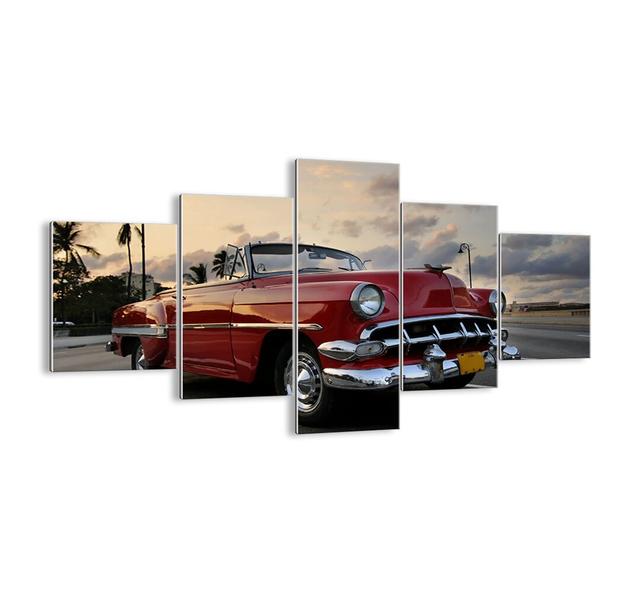 5 Piece Unframed Photograph Print Set on Glass Ebern Designs Size: 70cm H x 125cm W x 1.8cm D on Productcaster.