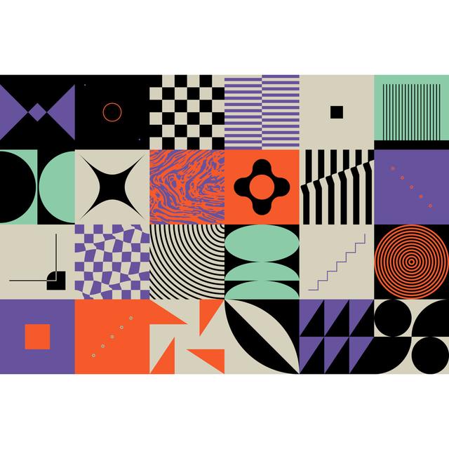 Hassania Bauhaus Abstract Design - Print Metro Lane Size: 81cm H x 122cm W x 3.8cm D on Productcaster.