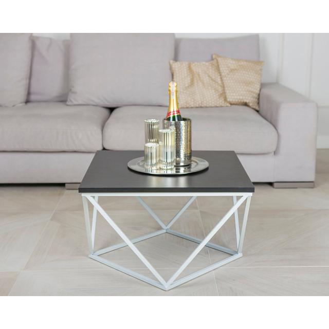 Coffee Table ModernMoments Tischplattenfarbe: Schwarz, Farbe des Tischgestells: Weiß on Productcaster.