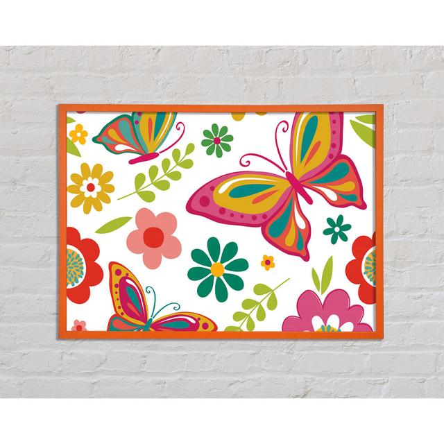 Sipes Hippy Butterflies - Single Picture Frame Art Prints August Grove Size: 42cm H x 59.7cm W x 2cm D on Productcaster.