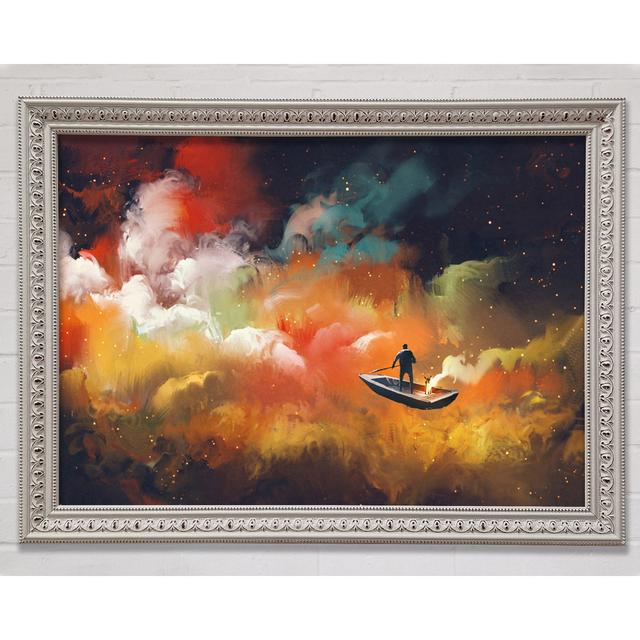 Digital Painting Row Boat - Print Bright Star Size: 42cm H x 59.7cm W x 3cm D on Productcaster.