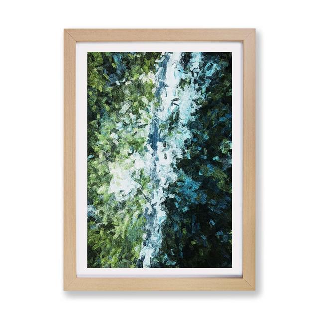 Forest Road In Abstract - Single Picture Frame Painting East Urban Home Frame Option: Oak, Size: 45cm H x 63cm W x 2cm D on Productcaster.