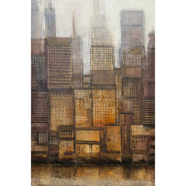 Uptown City II by Tim OToole - Wrapped Canvas Painting Marlow Home Co. Size: 46cm H x 30cm W x 3.8cm D on Productcaster.