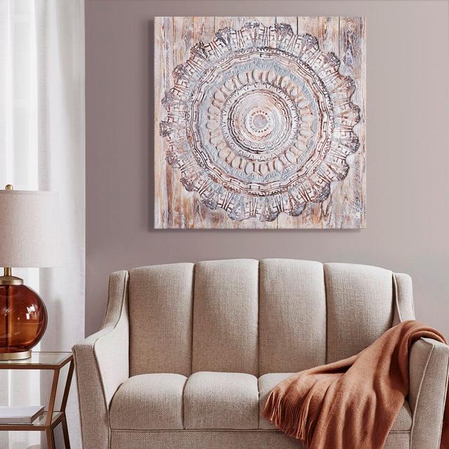 Leinwandbild Wooden Mandala von Grant Wood Bloomsbury Market on Productcaster.