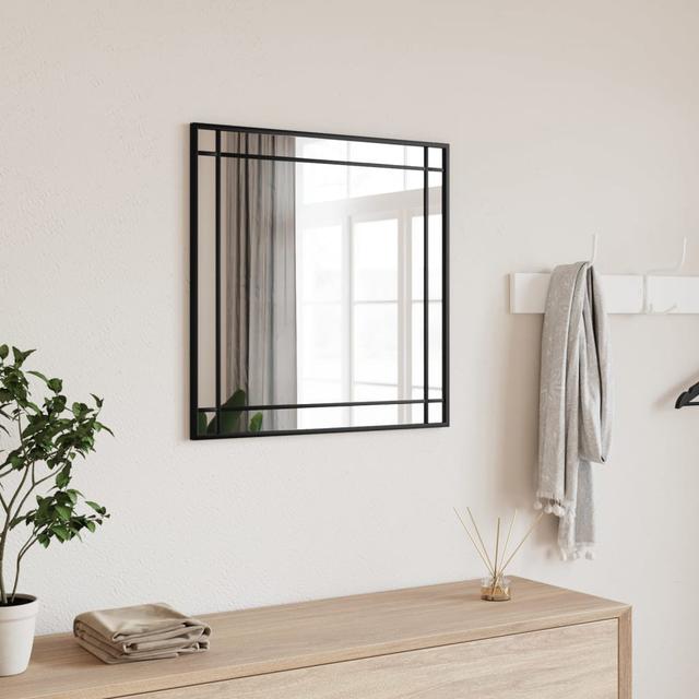 Mirl Rectangle Metal Wall Mirror 17 Stories Size: 60cm H x 60cm W on Productcaster.