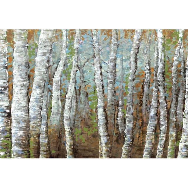 Neutral Painted Birches - Wrapped Canvas Painting Union Rustic Size: 20cm H x 30cm W on Productcaster.