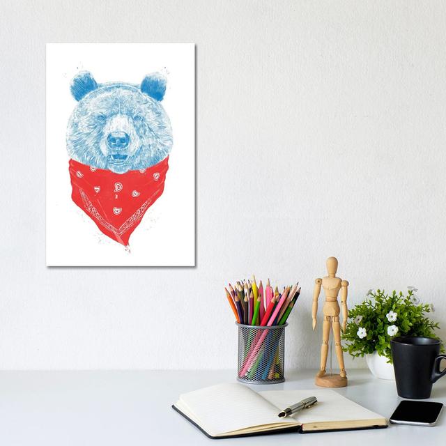 Wild Bear by Balazs Solti - Wrapped Canvas Art Prints Happy Larry Size: 30.48cm H x 20.32cm W x 1.91cm D on Productcaster.