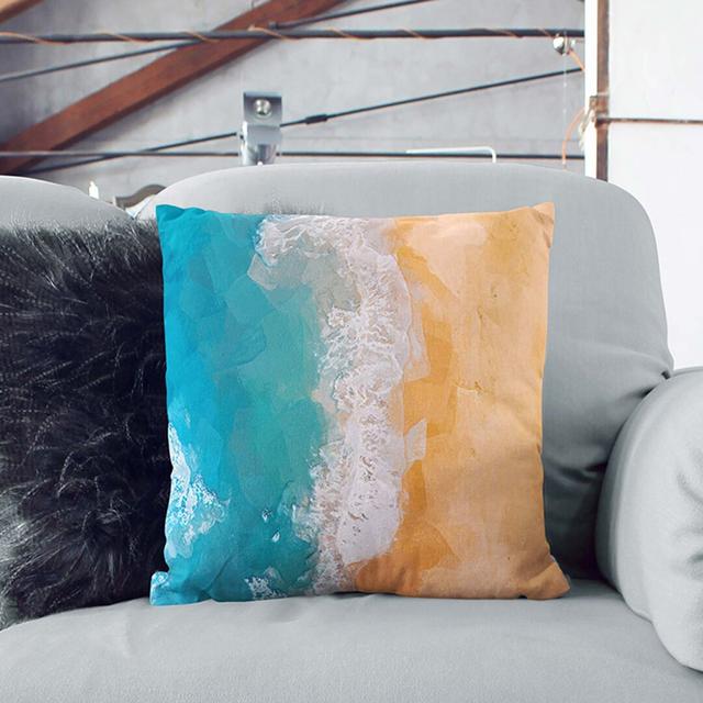 Beach in Australia Cushion with Filling East Urban Home Size: 40 x 40 cm, Backing Colour: Stone on Productcaster.