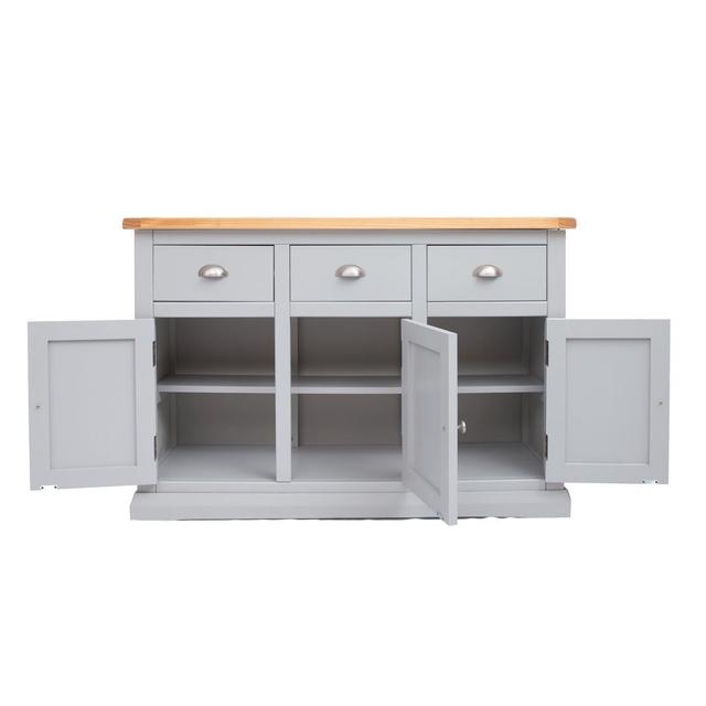 Sadler 120cm Sideboard Longshore Tides Colour: Grey/Silver on Productcaster.