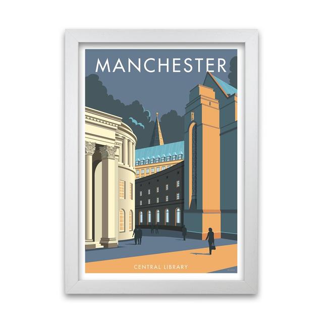 Manchester Library by Stephen Millership - Print East Urban Home Frame Options: White, Size: 29.7 cm H x 21 cm W x 5 cm D on Productcaster.