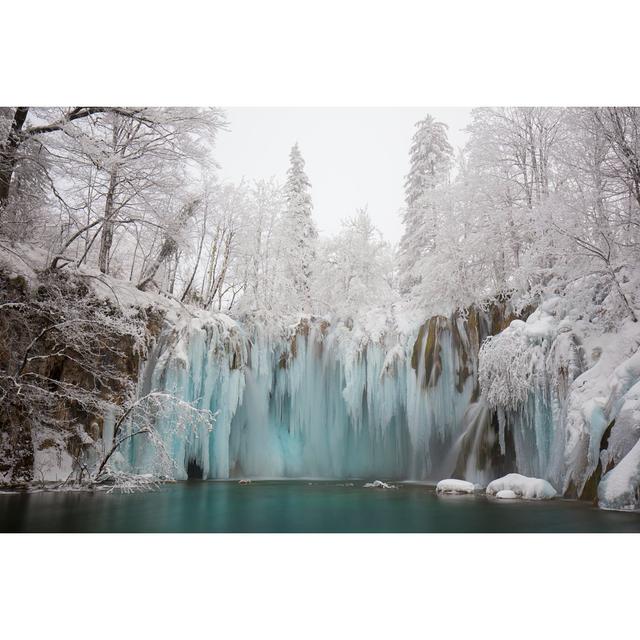 Plitvice In Winter by Massimo_S8 - Wrapped Canvas Print Union Rustic Size: 30cm H x 46cm W x 3.8cm D on Productcaster.