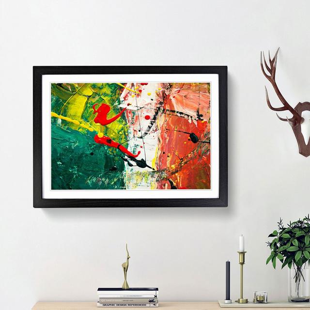 Abstract Art Painting Vol.76 by S.Johnson - Picture Frame Painting Print East Urban Home Size: 27cm H x 36cm W x 2cm D, Frame Option: Black Framed on Productcaster.