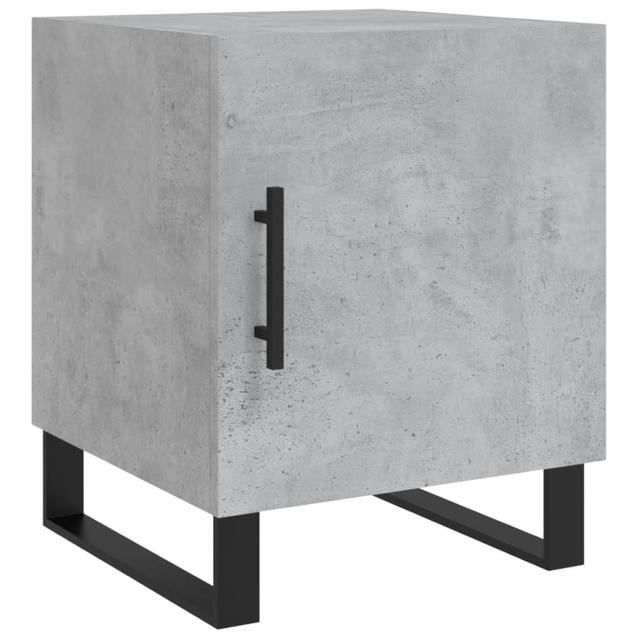 5 Manufactured Wood Bedside Table vidaXL Colour: Concrete Grey on Productcaster.