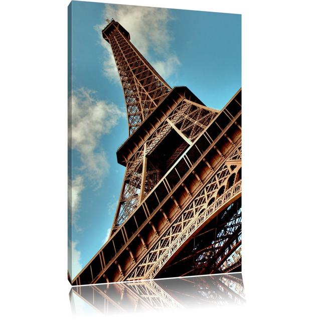 Leinwandbild Maiestätischer Eifelturm in Paris Pixxprint Größe: 100 cm H x 70 cm B on Productcaster.