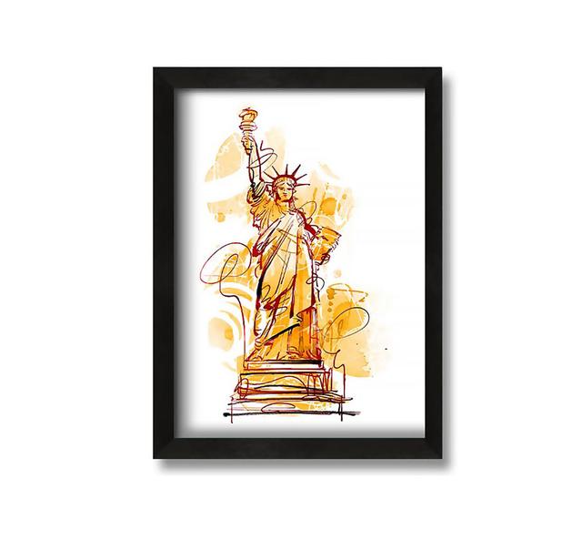 Statue of Liberty - Picture Frame Graphic Art on Canvas Ophelia & Co. Size: 42cm H x 30cm W x 10cm D on Productcaster.