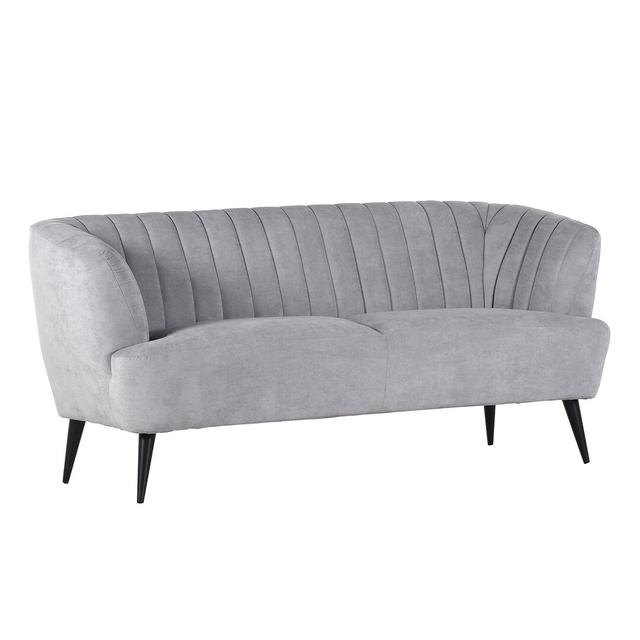 Zweiersofa Borger Fairmont Park Polsterfarbe: Grau, Beinfarbe: Schwarz on Productcaster.