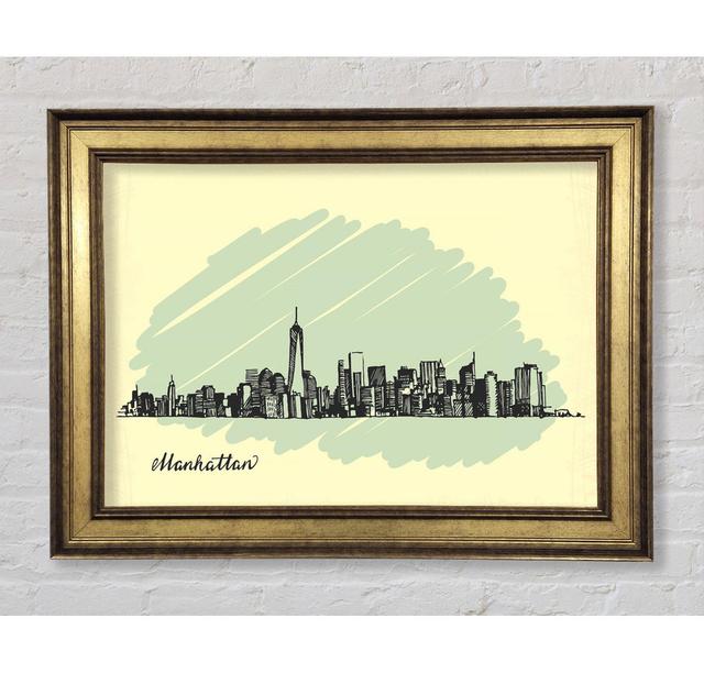 Outline Of The City - Single Picture Frame Art Prints Bright Star Size: 59.7cm H x 84.1cm W x 8cm D on Productcaster.