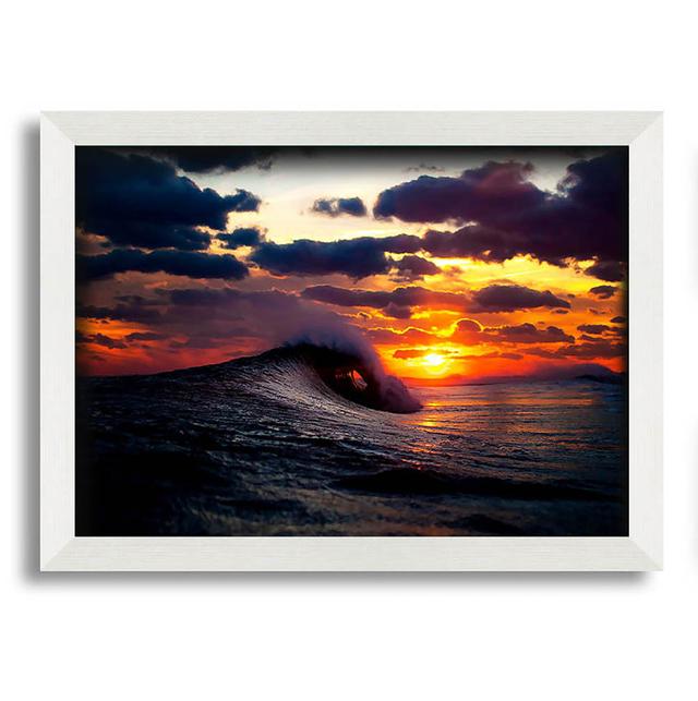 Sky And Wave Framed Print Wall Art Highland Dunes Size: 21cm H x 29.7cm W on Productcaster.