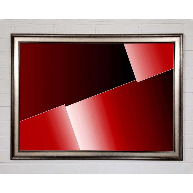 Half Cut Red Framed Print Ivy Bronx Size: 84.1cm H x 118.9cm W x 1.5cm D, Format: Gunmetal Framed Paper on Productcaster.