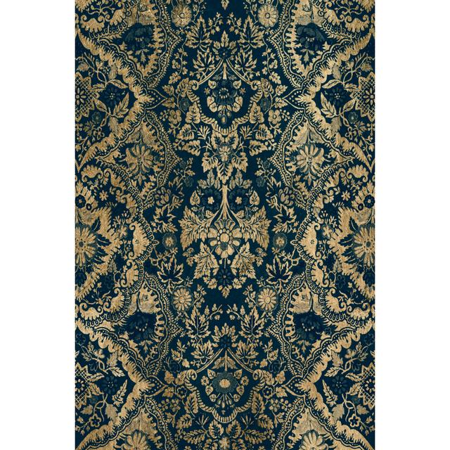 Baroque Tapestry In Aged Indigo II by Vision Studio - Wrapped Canvas Graphic Art Mercer41 Size: 122cm H x 81cm W on Productcaster.