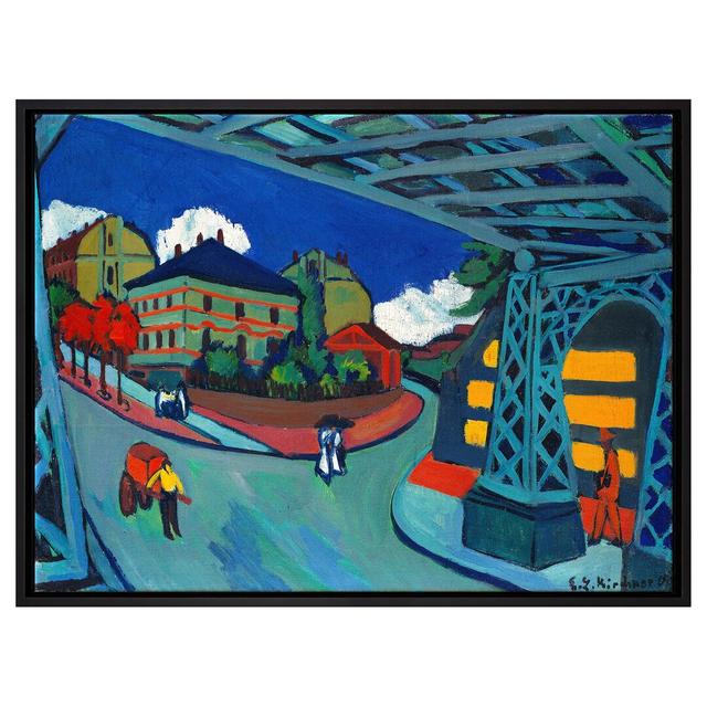 Gerahmtes Leinwandbild Railway Overpass Löbtauer von Ernst Ludwig Kirchner Rosalind Wheeler Maße: 45 cm H x 65 cm B x 2,5 cm T on Productcaster.