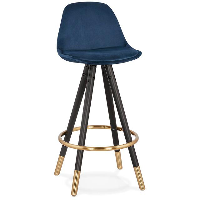 Rhomb 65cm Bar Stool Canora Grey Colour: Blue on Productcaster.