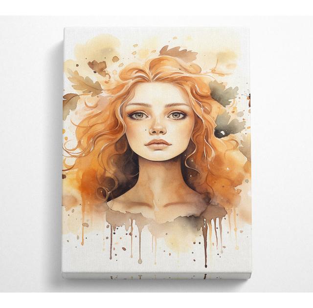 Face Of Beauty Watercolour Canvas Art Print Rosdorf Park Size: 50.8cm H x 81.3cm W on Productcaster.