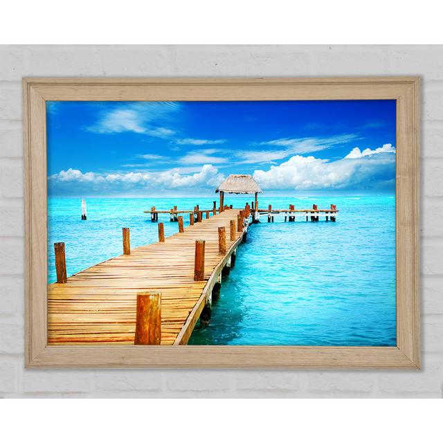 Gerahmtes Bild Honeymooners Paradise Haus am Meer Größe: 84,1 cm H x 118,9 cm B x 1,5 cm T on Productcaster.