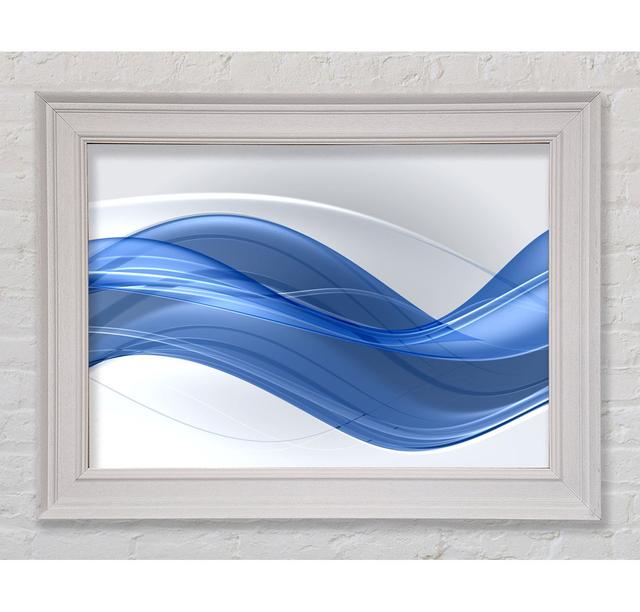 The Flow Of Blue Serenity Framed Print Ivy Bronx Size: 21cm H x 42cm W x 8cm D on Productcaster.